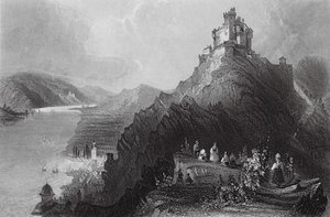 Braubach et Château de Marksburg, Rhin (gravure) - William Henry (after) Bartlett