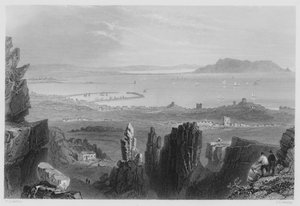 Baie de Dublin, depuis les carrières de Kingstown - William Henry (after) Bartlett