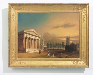 Église gothique, New Haven - William Henry (after) Bartlett