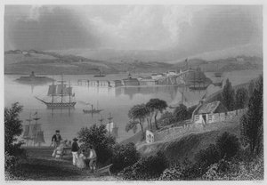 La crique de Cork, maintenant Queenstown (gravure) - William Henry (after) Bartlett