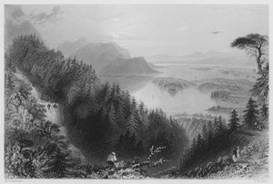 Les lacs Lower et Torc, Killarney, depuis la cascade de Torc - William Henry (after) Bartlett