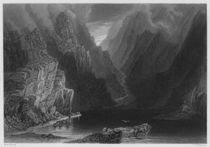 Les Montagnes dans le Gap de Dunloe (gravure) - William Henry (after) Bartlett