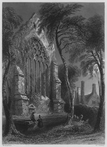 Abbaye de Youghall, résidence de Sir Walter Raleigh (gravure) - William Henry (after) Bartlett