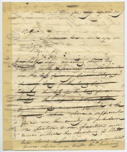 Brouillon de lettre de William H. Ashley, Washington, commence - 