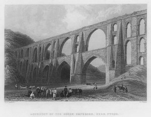 Aqueduc des empereurs grecs, près de Pyrgo (gravure) - William Henry Bartlett