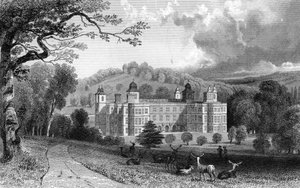 Audley End, Essex, gravé par Henry Adlard, 1832 - William Henry Bartlett