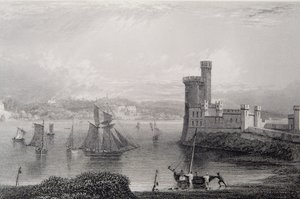 Château de Black Rock, près de Cork, Irlande, années 1830
