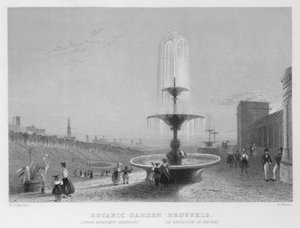 Jardin botanique, Bruxelles (gravure) - William Henry Bartlett