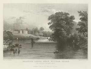 Braxted Lodge, près de Witham, Essex, la Demeure de P Ducane, Esquire - William Henry Bartlett