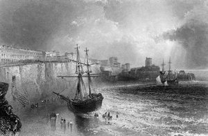 Broadstairs, Kent, gravé par Robert Brandard, 1842 - William Henry Bartlett