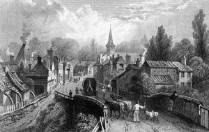 Chipping Ongar, Essex, gravé par Henry Adlard, 1832 - William Henry Bartlett