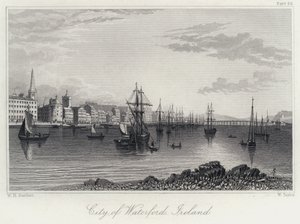 Ville de Waterford, Irlande (gravure) - William Henry Bartlett