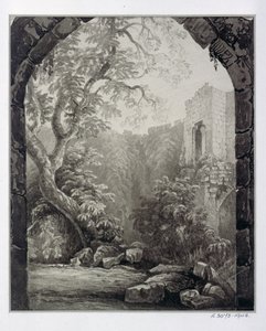 Tour de Clifford, York, intérieur - William Henry Bartlett
