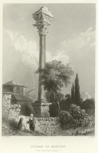 Colonne de Marcien, Constantinople - William Henry Bartlett