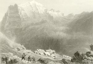 Dormeilleuse, Hautes-Alpes, le lieu des travaux de Félix Neff - William Henry Bartlett
