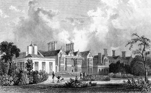 Easton Lodge, près de Dunmow, Essex, gravé par Henry Adland, 1832 - William Henry Bartlett