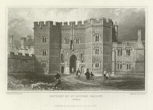 Porte du prieuré de St Osyth, Essex - William Henry Bartlett