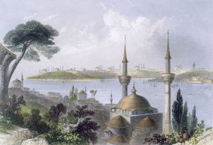 Vue générale de Constantinople depuis Scutari, vers 1850 - William Henry Bartlett