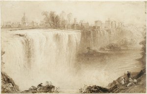 Chutes de la Genesee, Rochester, New York : Étude pour une gravure, 1836 - William Henry Bartlett