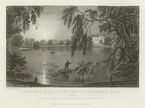 Gosfield Hall, depuis la route de Weathersfield, Essex, la résidence de E G Barnard, Esquire
