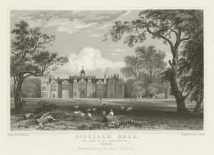 Gosfield Hall, le siège de E G Barnard, Esquire, Essex - William Henry Bartlett