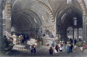 Grande avenue dans le Tchartchi, vers 1850 (aquatinte en couleur) - William Henry Bartlett