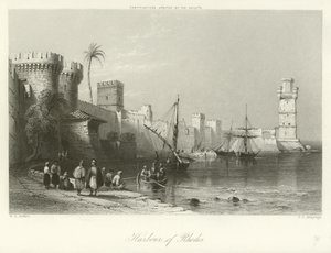 Port de Rhodes - William Henry Bartlett