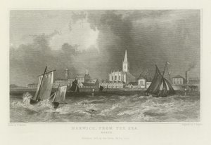 Harwich, depuis la mer, Essex - William Henry Bartlett
