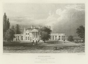 Highlands, la résidence de N Labouchere, Esquire, Essex - William Henry Bartlett