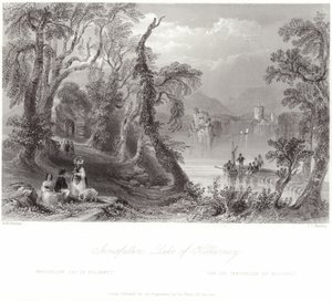 Innisfallen, Lac de Killarney - William Henry Bartlett
