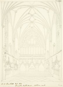 Chapelle de la Vierge de la cathédrale de Bristol regardant vers l
