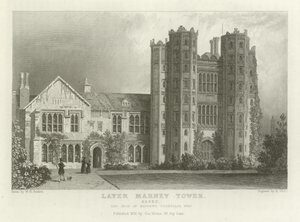 Tour Layer Marney, Essex, la résidence de Mathews Corsellis, Esquire - William Henry Bartlett