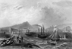 Leith Pier et Harbour, gravé par Robert Wallis, vers 1820 - William Henry Bartlett