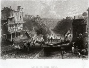 Lockport, canal Érié - William Henry Bartlett