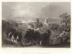 Londres depuis Greenwich Park - William Henry Bartlett
