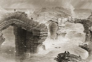 Ponts naturels près de Kilkee, Comté de Clare, Irlande, de 