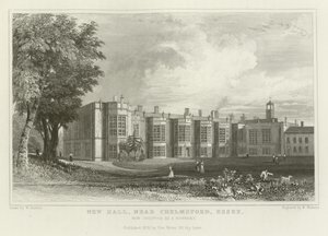 New Hall, près de Chelmsford, Essex, maintenant occupé comme un couvent - William Henry Bartlett