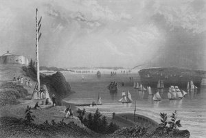 Baie de New York, depuis la station télégraphique - William Henry Bartlett