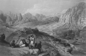 Petra, site de la ville, Jérémie XLIX - William Henry Bartlett
