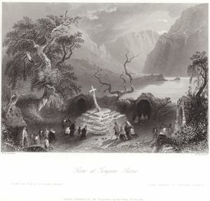 Scène à Gougane Barra dans le comté de Cork - William Henry Bartlett