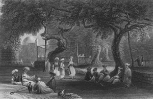 Maison du Scheich, à Zebdane, sur le Pharpar - William Henry Bartlett
