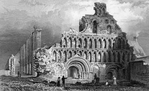 Prieuré de St. Botolph, Colchester, Essex, gravé par Samuel Lacey, 1832 - William Henry Bartlett