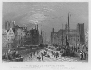 Église Saint-Michel, Gand - William Henry Bartlett