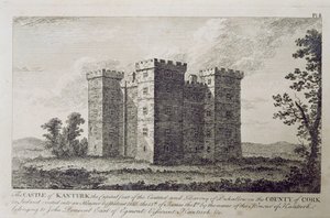 Le château de Kanturk, comté de Cork, Irlande dans les années 1800, de 