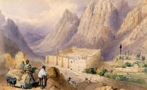 Le couvent de Sainte-Catherine, Mont Sinaï - William Henry Bartlett
