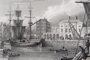 La Douane, Limerick, Irlande dans les années 1830, extrait de 