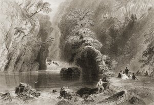 La rivière Dargle, comté de Wicklow, de 