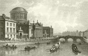 Les Quatre Cours de Justice, Dublin - William Henry Bartlett