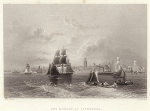 La Mersey à Liverpool - William Henry Bartlett
