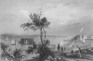 Les Narrows depuis Fort Hamilton - William Henry Bartlett